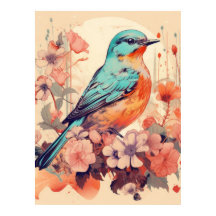 Serenity in Bloom: en brant sångfågel