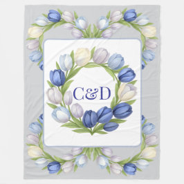 Serenity in Bloom Pastel Tulip Blommigt Home Decor Fleecefilt