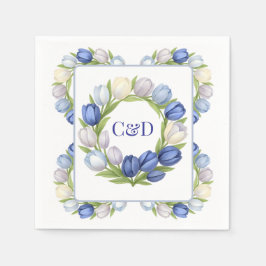 Serenity in Bloom Pastel Tulip Blommigt Home Decor Pappersservett