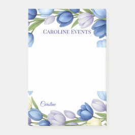 Serenity in Bloom Pastel Tulip Blommigt Home Decor Post-it Block