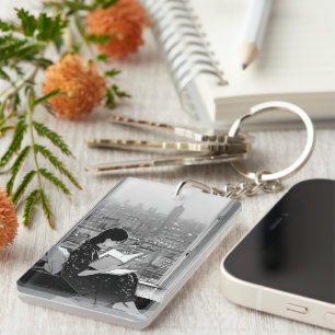 Serenity in City: Bok Älskare Keychain