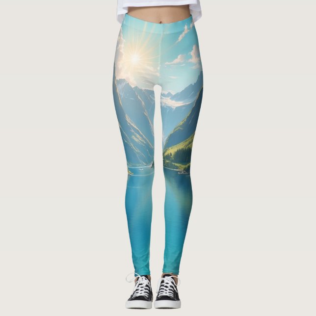 Serenity in Fjords Scenia Leggings (Framsida)