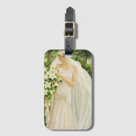 Serenity in Ivory: A Bride in a Garden Reverie Bagagebricka