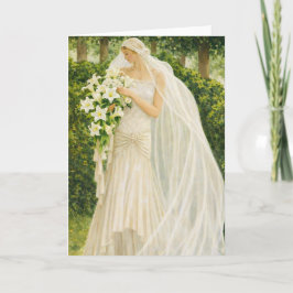Serenity in Ivory: A Bride in a Garden Reverie Kort