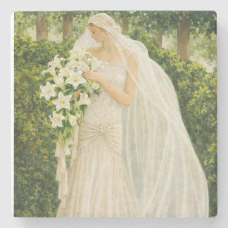 Serenity in Ivory: A Bride in a Garden Reverie Stenunderlägg
