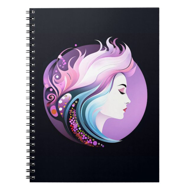 "Serenity in Stil" Women's Beauty Anteckningsbok (Framsidan)