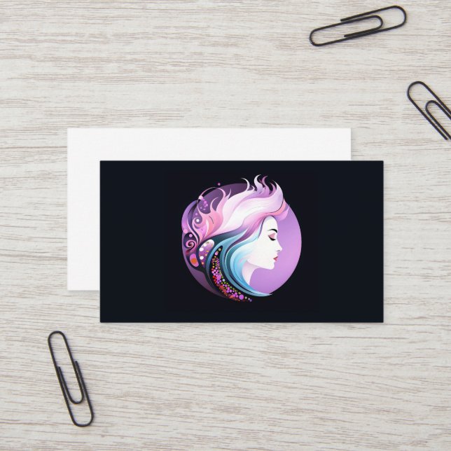 "Serenity in Stil" Women's Beauty Visitkort (Fram/Back In Situ)