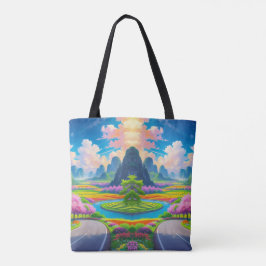 "Serenity in Vår - Fantasy Road Tote Bag" Tygkasse