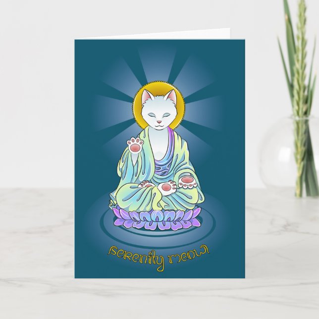 Serenity jamar den Buddha katten Helgkort (Framsida)