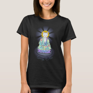Serenity jamar skjortan för Buddha kattlotusblomm T Shirt
