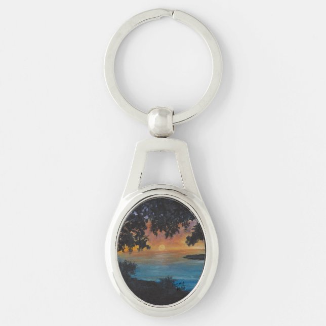 Serenity Keychain Ovalt Silverfärgad Nyckelring (Framsidan)