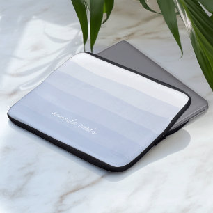 Serenity Lavender Watercolor Dipdye Ombre Rand Laptop Sleeve