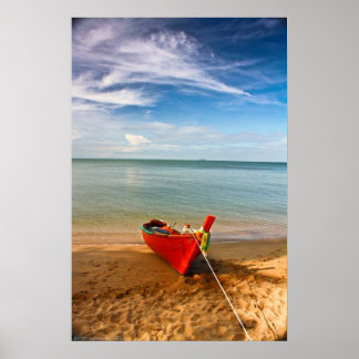 "Serenity - Little Red Boat"-fotoutskrift Poster