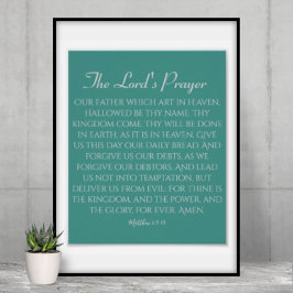 SERENITY | Lord's Prayer Blue-Grönten Poster
