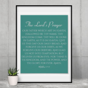 SERENITY   Lord's Prayer Blue-Grönten Poster