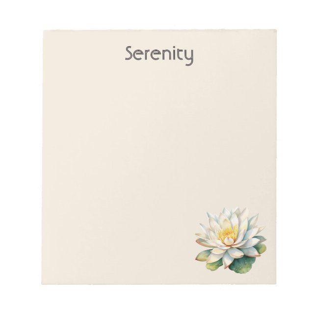 Serenity Lotusblomma Anteckningsblock (Framsida)