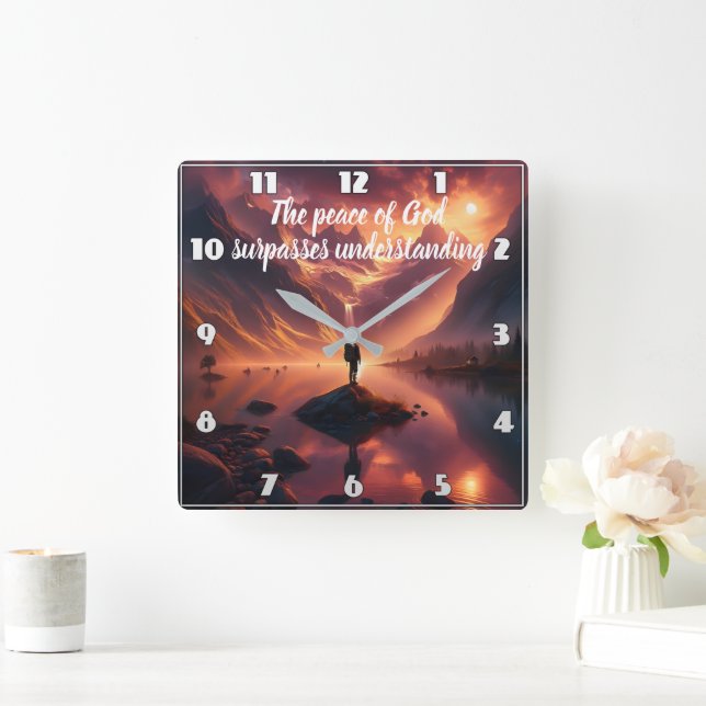 Serenity: Man glömmer berget Sjö Fyrkantig Klocka (Hem)