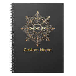 Serenity Mandala Golden Helig Anpassningsbar Anteckningsbok
