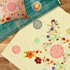Serenity Mandalas Watercolor Bliss Fleecefilt