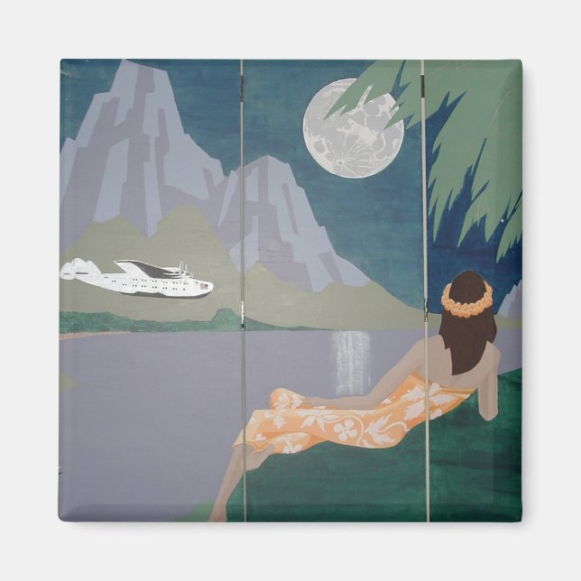 SERENITY MÅNE-magnet (kvadrat) Magnet (Framsidan)