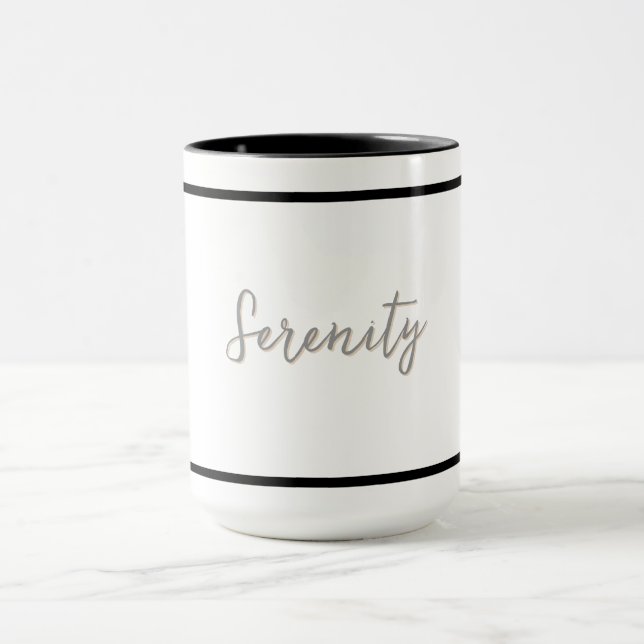 Serenity Minimalistisk design - Anpassningsbar   Mugg (Center)