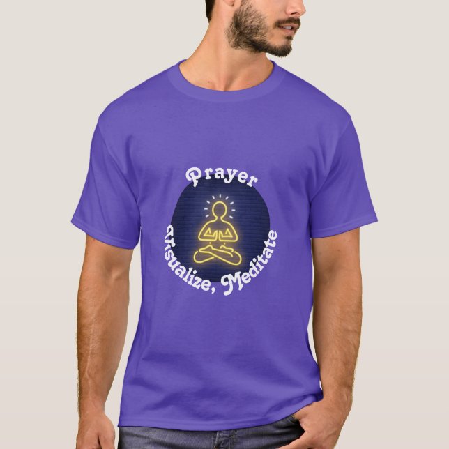 Serenity Now: Be, Visualisera, Meditera T Shirt (Framsida)