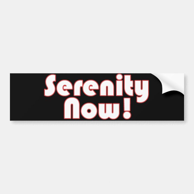 Serenity Now! Bildekal (Framsidan)