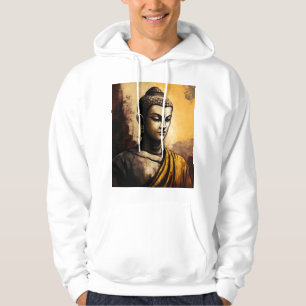Serenity of Zen Buddha Watercolor Meditation Hoodie