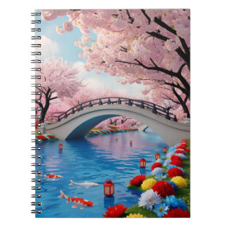 Serenity over Sakura Bridge Anteckningsbok