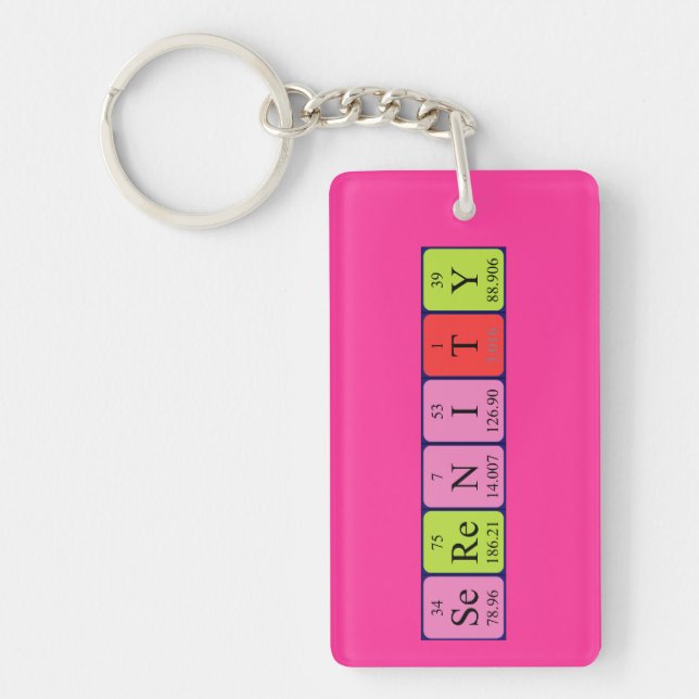 Serenity Periodic bord namn nyckelring (Framsidan)