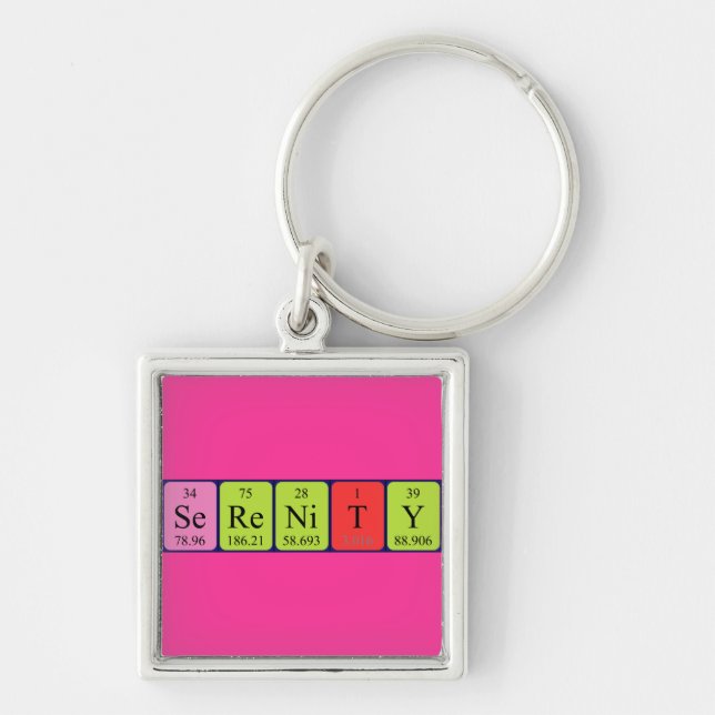 Serenity Periodic bord namn nyckelring (Framsidan)