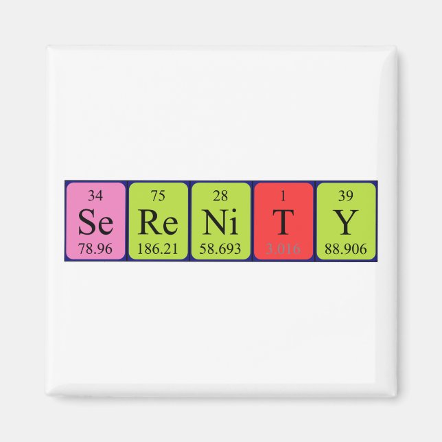 Serenity Perioity bord namn magnet (Framsidan)