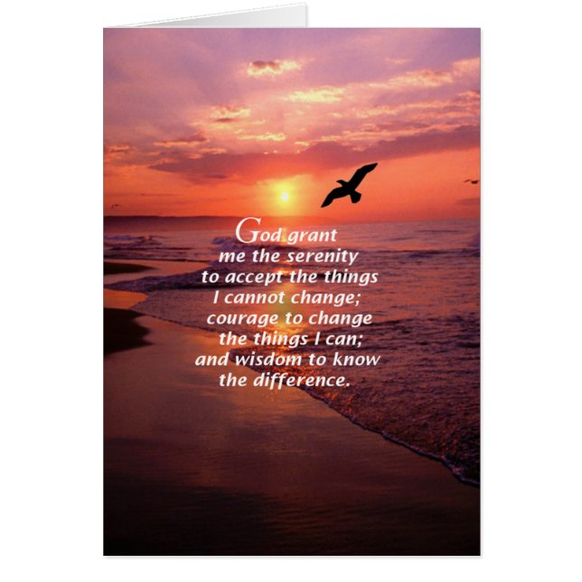 Serenity Prayer 3 Hälsningskort (Framsidan)