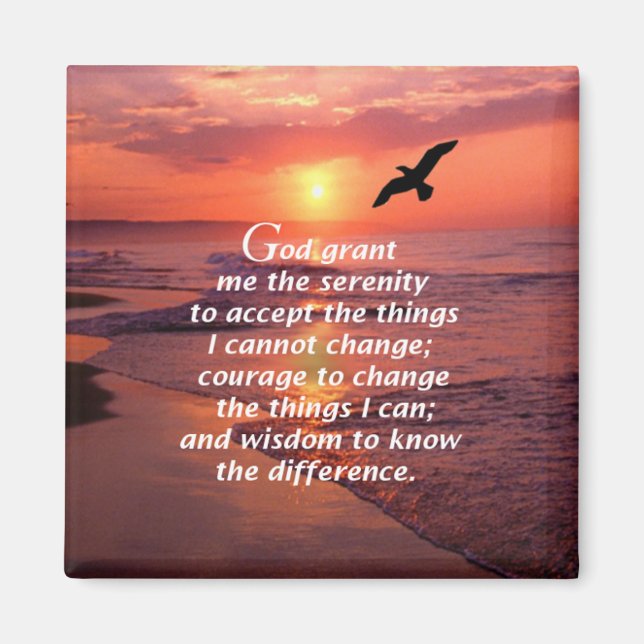Serenity Prayer 3 Magnet (Framsidan)