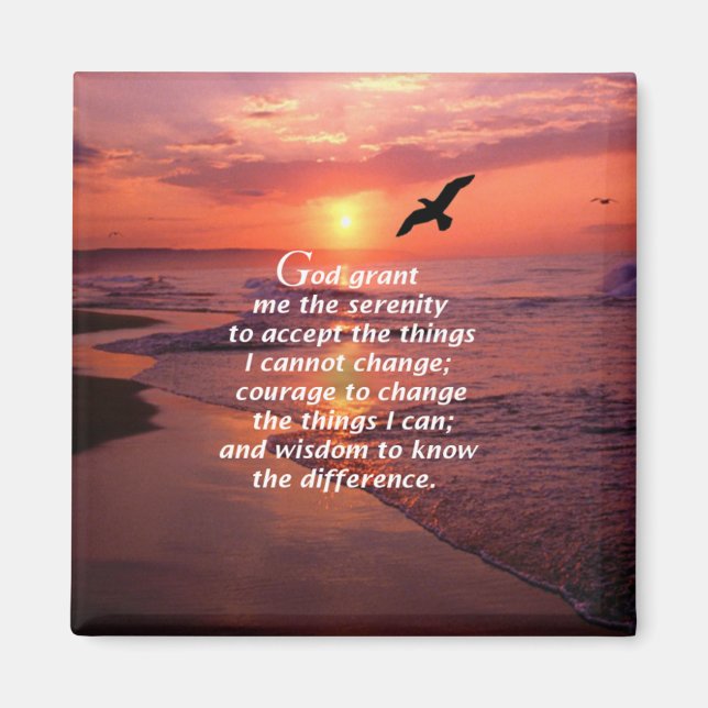 Serenity Prayer 3 Magnet (Framsidan)