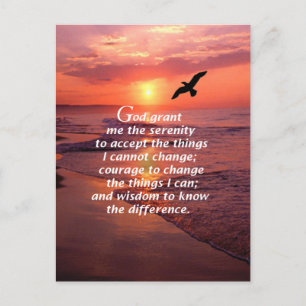 Serenity Prayer 3 Vykort