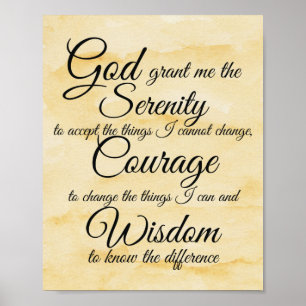 Serenity Prayer-affisch Poster