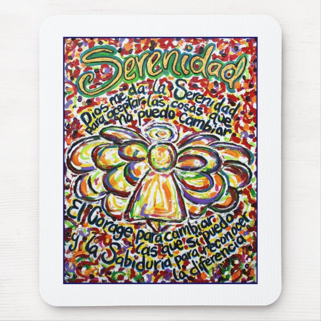 Serenity Prayer Angel Mousepad Musmatta (Framsidan)