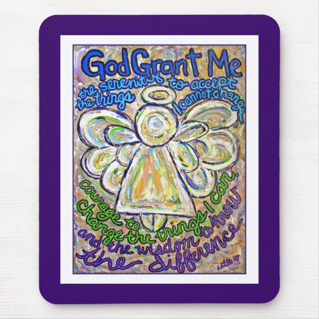 Serenity Prayer Angel Mousepad Musmatta (Framsidan)