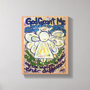 Serenity Prayer Angel Painting Art Print (liten) Canvastryck
