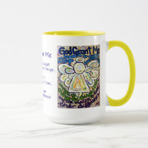 Serenity Prayer Angel Painting Mugg eller Kopp