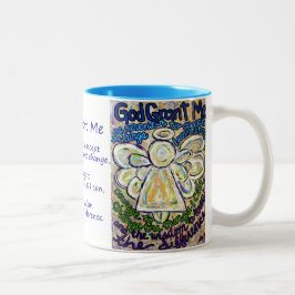 Serenity Prayer Angel Painting Mugg eller Kopp