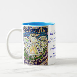 Serenity Prayer Angel Painting Mugg eller Kopp