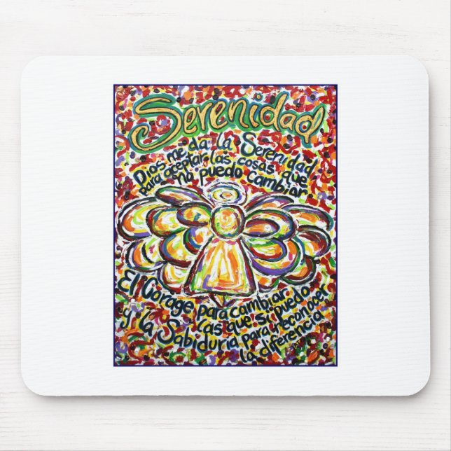 Serenity Prayer Angel (spansk text) Musmatta (Framsidan)