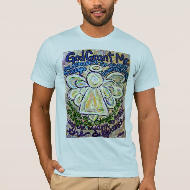 Serenity Prayer Angel T-shirt (Framsida)