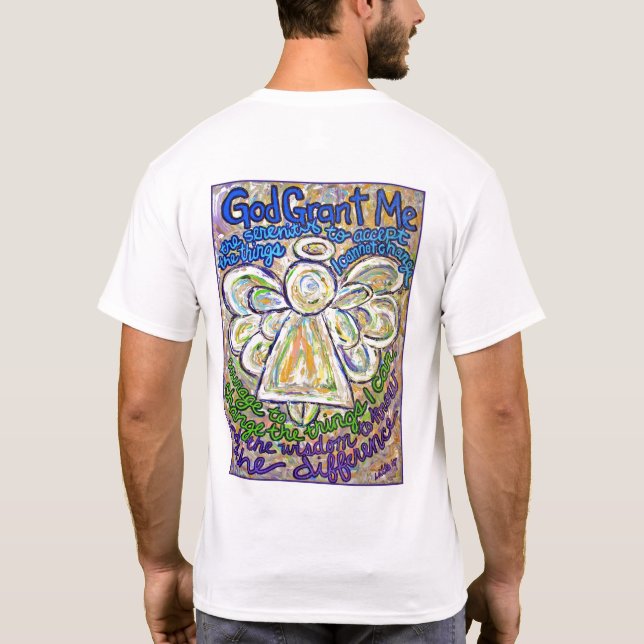 Serenity Prayer Angel T-shirt (baksida) (Baksida)