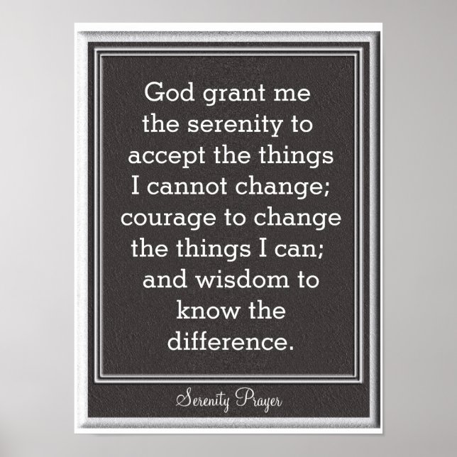 Serenity Prayer - Art poster (Framsidan)