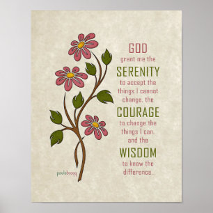 Serenity Prayer (återställningsoffert) Poster