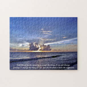 Serenity Prayer - Beach Sunset Pussel