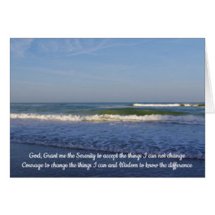 Serenity Prayer Beachscape Hälsningskort